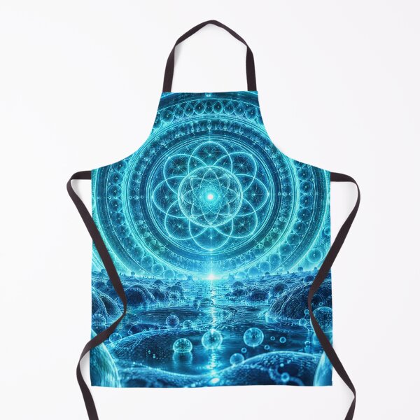 Item preview, Glowing Blue Sub-Cellular Sacred Geometry Mandala Horizon designed and sold by monkeybusiness.pt.