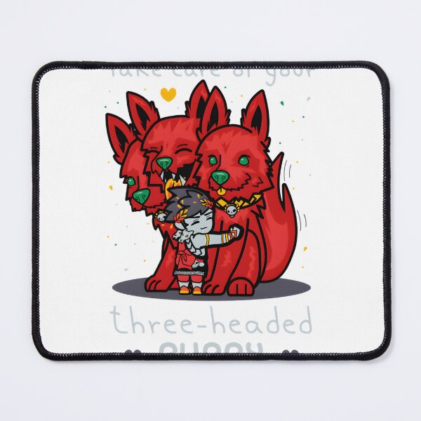 Item preview, Adorable Three-Headed Puppy Illustration Cute Fantasy Dog Design designed and sold by simonpaul1uk.
