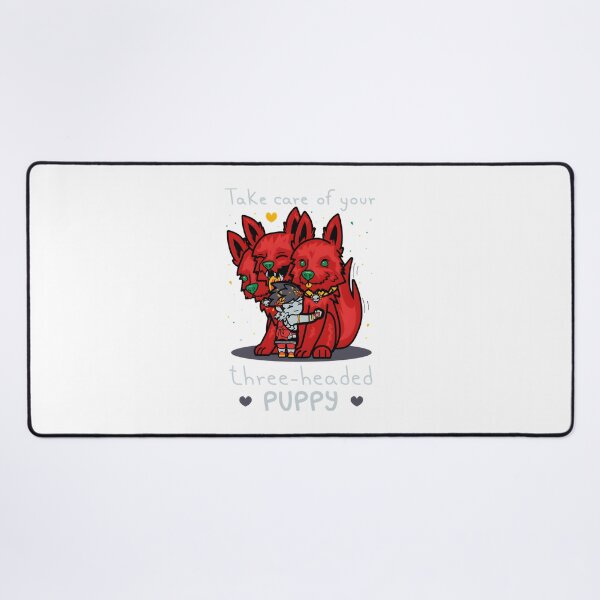 Item preview, Adorable Three-Headed Puppy Illustration Cute Fantasy Dog Design designed and sold by simonpaul1uk.