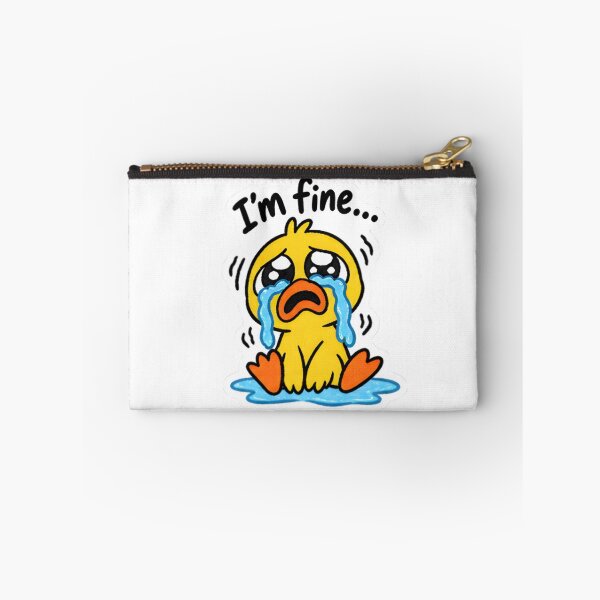 Item preview, ​I'm Fine Crying Duck - Funny Sad Animal Meme designed and sold by Duck lovers.