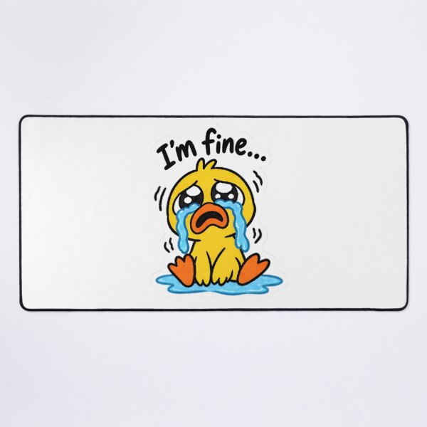 Item preview, ​I'm Fine Crying Duck - Funny Sad Animal Meme designed and sold by Duck lovers.
