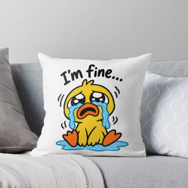 Item preview, ​I'm Fine Crying Duck - Funny Sad Animal Meme designed and sold by Duck lovers.