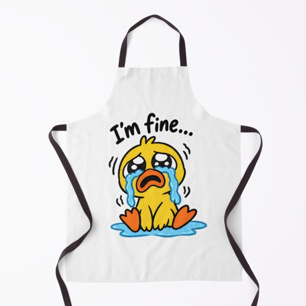 Item preview, ​I'm Fine Crying Duck - Funny Sad Animal Meme designed and sold by Duck lovers.