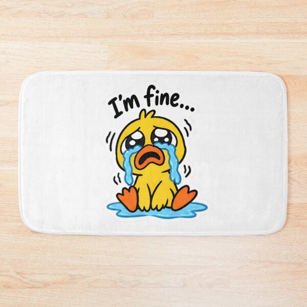 Item preview, ​I'm Fine Crying Duck - Funny Sad Animal Meme designed and sold by Duck lovers.