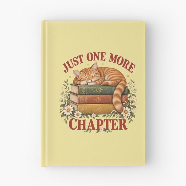 Item preview, ust One More Chapter – Sleeping Ginger Cat on Vintage Books designed and sold by NinaCreator.