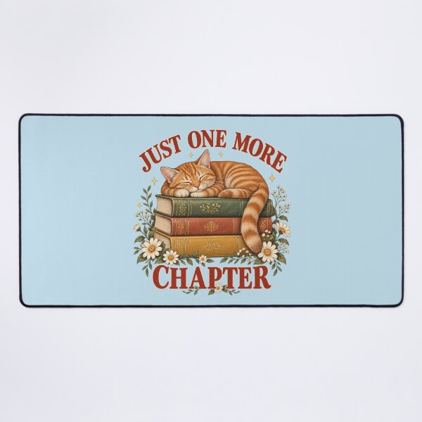 Item preview, ust One More Chapter – Sleeping Ginger Cat on Vintage Books designed and sold by NinaCreator.