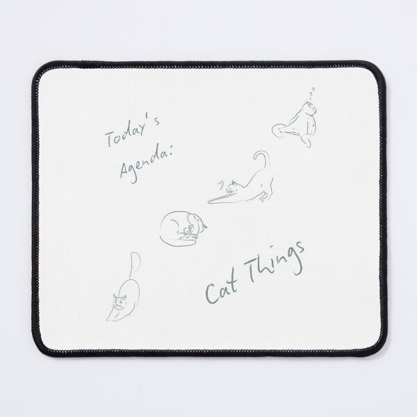 Item preview, Today's Agenda Cat Things Cute Minimalist Line Art Cats designed and sold by reksitawardani.