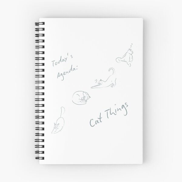 Item preview, Today's Agenda Cat Things Cute Minimalist Line Art Cats designed and sold by reksitawardani.