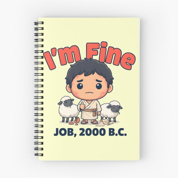 Item preview, I'm Fine Job 2000 BC Funny Christian Meme designed and sold by Redgiant87x.