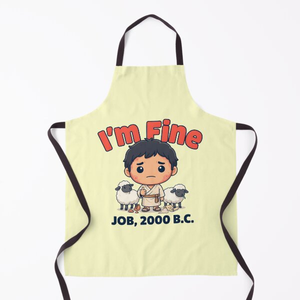 Item preview, I'm Fine Job 2000 BC Funny Christian Meme designed and sold by Redgiant87x.