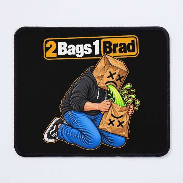 Item preview, 2 Bags 1 Brad – Paper Bag Humor designed and sold by RockyMemes.
