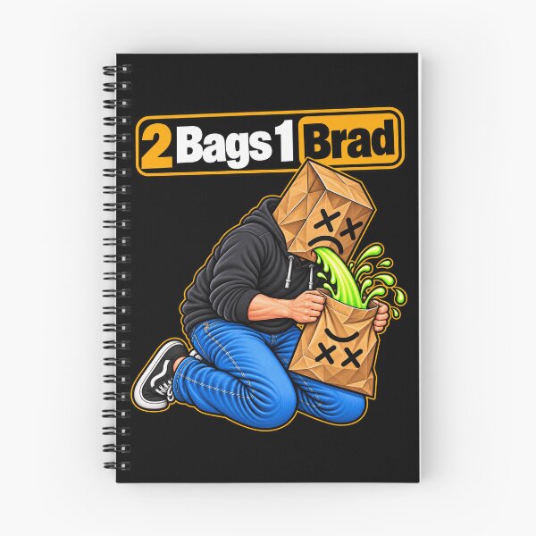 Item preview, 2 Bags 1 Brad – Paper Bag Humor designed and sold by RockyMemes.