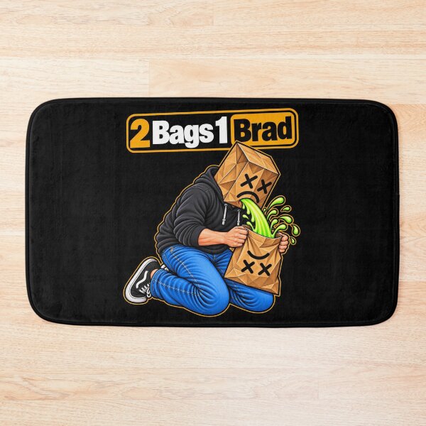 Item preview, 2 Bags 1 Brad – Paper Bag Humor designed and sold by RockyMemes.