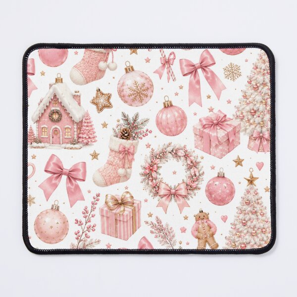 Item preview, Title Pink Christmas Wonderland – Elegant Pink Christmas Holiday Design designed and sold by DreamPixelPrint.