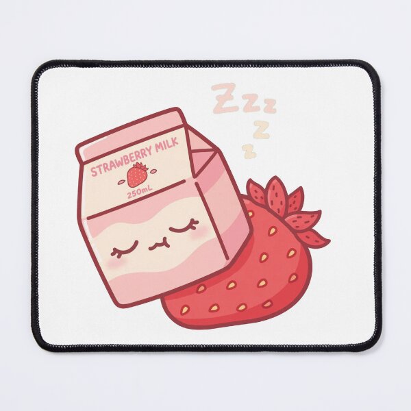 Item preview, Cute Strawberry Milk & Strawberry Kawaii Sticker – Sleepy Berry designed and sold by Kiralemon.