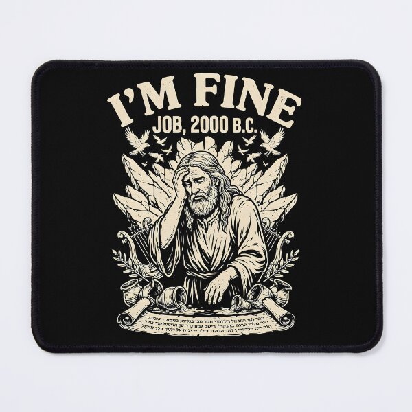 Item preview, I'm Fine Job 2000 BC Biblical Christian Humor designed and sold by Redgiant87x.