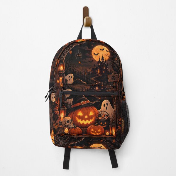 Item preview, Halloween Jack O Lantern Witch Haunted House designed and sold by littlepiptales.