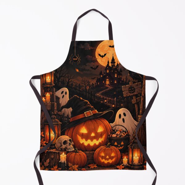 Item preview, Halloween Jack O Lantern Witch Haunted House designed and sold by littlepiptales.