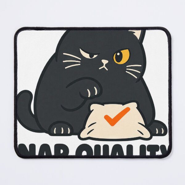 Item preview, Nap Quality Control — Funny Cat Pillow Inspector designed and sold by thefreezoneart.