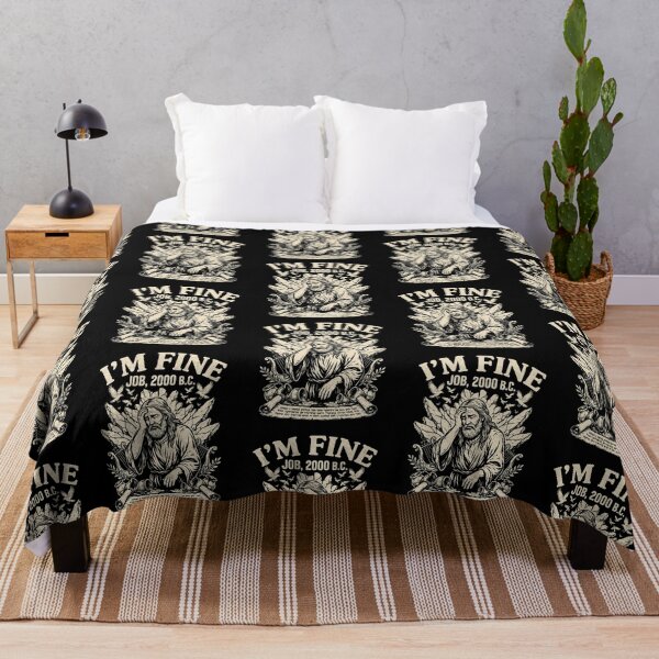 Item preview, I'm Fine Job 2000 BC Biblical Christian Humor designed and sold by Redgiant87x.