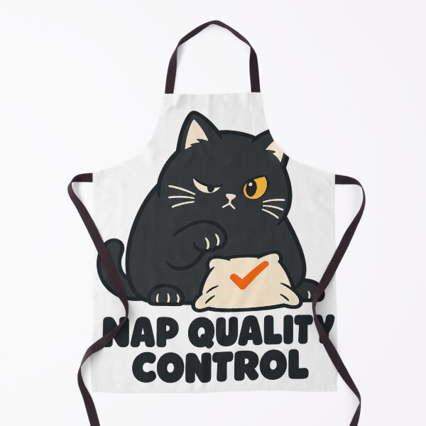 Item preview, Nap Quality Control — Funny Cat Pillow Inspector designed and sold by thefreezoneart.