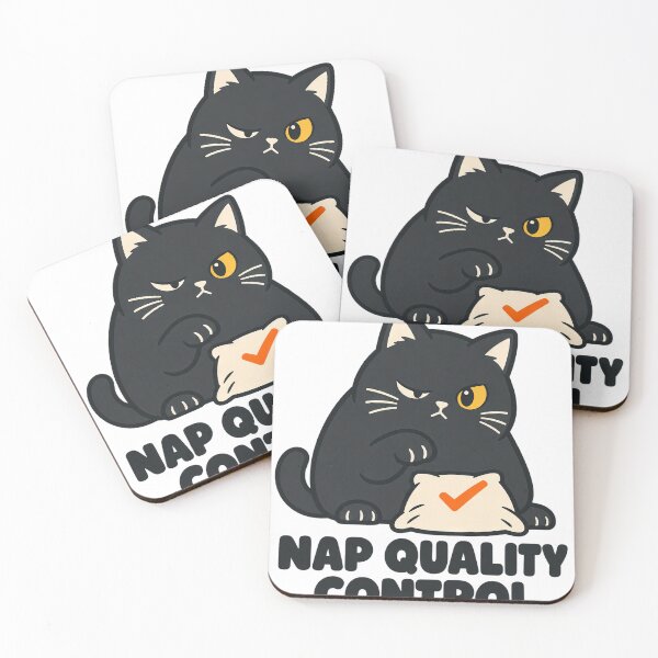 Item preview, Nap Quality Control — Funny Cat Pillow Inspector designed and sold by thefreezoneart.