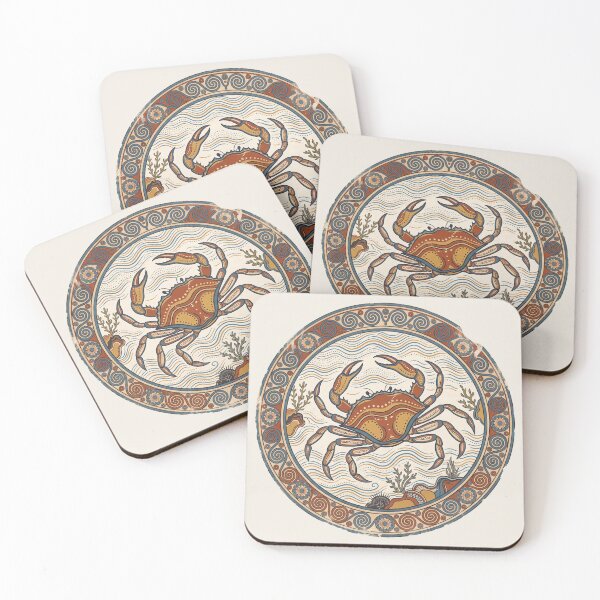 Item preview, Minoan Crab: Bronze Age Aegean Marine Fresco Ceramic Art designed and sold by FreiherrPK.
