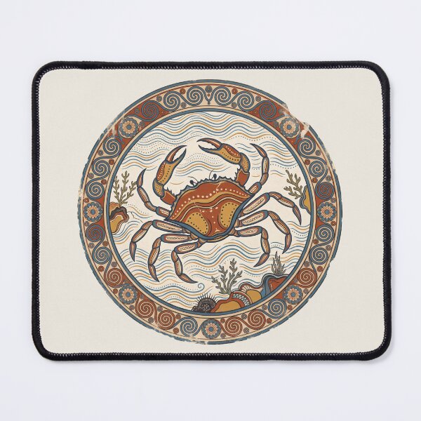 Item preview, Minoan Crab: Bronze Age Aegean Marine Fresco Ceramic Art designed and sold by FreiherrPK.