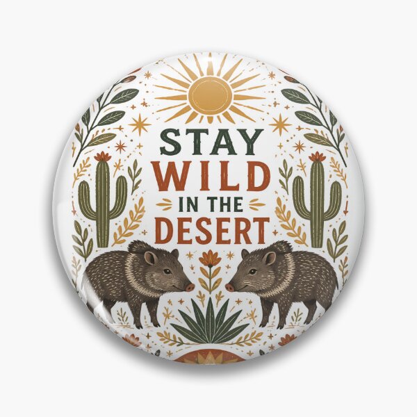 Item preview, Stay Wild in the Desert – Javelina & Collared Peccary designed and sold by Art-Arcade6.