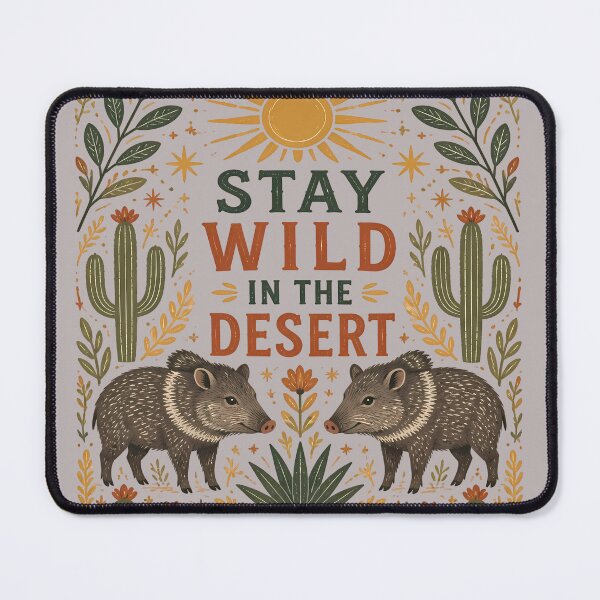 Item preview, Stay Wild in the Desert – Javelina & Collared Peccary designed and sold by Art-Arcade6.