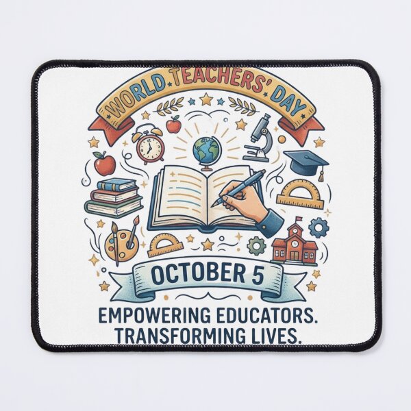 Item preview, World Teachers Day Empowering Educators Transforming Lives Design designed and sold by CreativeNest Prints.