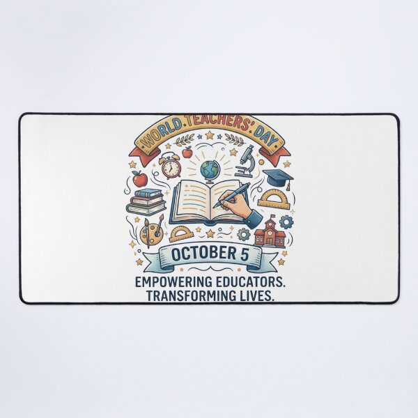 Item preview, World Teachers Day Empowering Educators Transforming Lives Design designed and sold by CreativeNest Prints.