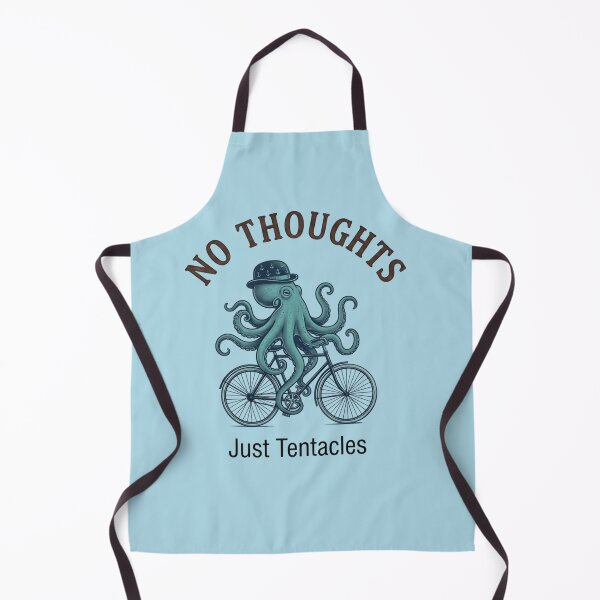Item preview, No Thoughts Just Tentacles – Whimsical Octopus Bicycle Art designed and sold by ZyxDes.