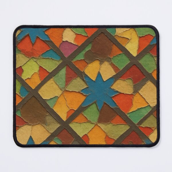 Item preview, Geometric Star Tile Mosaic Layered Papercut Aesthetic Art designed and sold by Fine-Arts-Lab.
