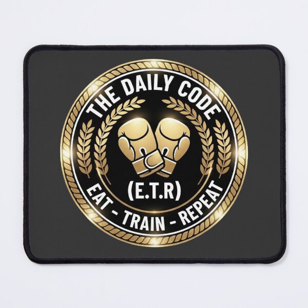 Item preview, Eat Train Repeat Boxing Badge designed and sold by anidiots-studio.