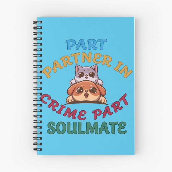 Item preview, Cute Cat and Dog Partner in Crime Soulmate Design designed and sold by zaoroo shop.