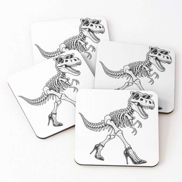 Item preview, Funny Dinosaur Skeleton in High Heels - Glam Dino Halloween designed and sold by Rtcraftani.