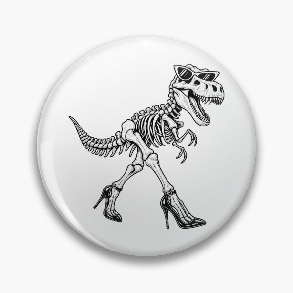 Item preview, Funny Dinosaur Skeleton in High Heels - Glam Dino Halloween designed and sold by Rtcraftani.