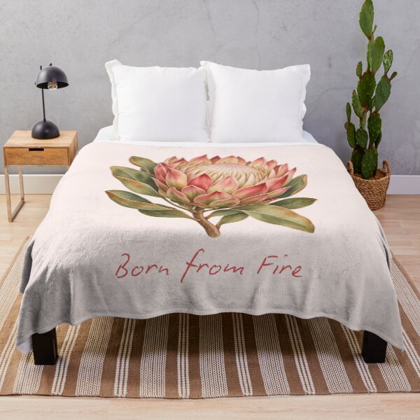 Item preview, Born from Fire King Protea Watercolor designed and sold by mycute-stickers.