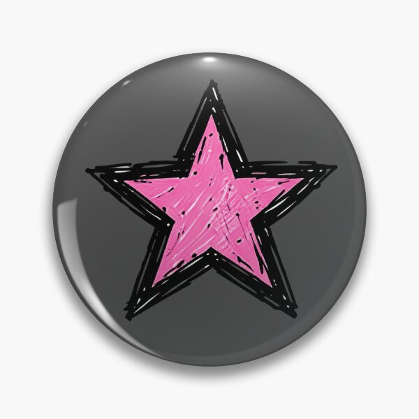 Item preview, Pink and Black Emo Star designed and sold by stickoala.