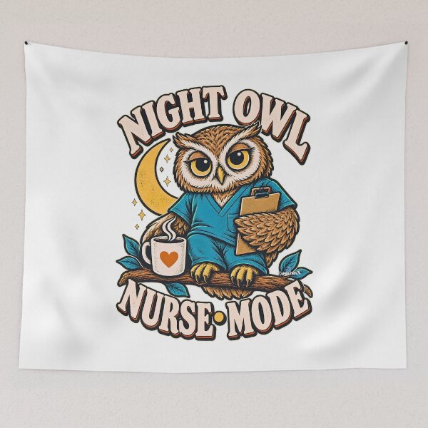 Item preview, Night Shift Nurse Night Owl Nurse Mode designed and sold by EvergreenPark - Tee Studio.