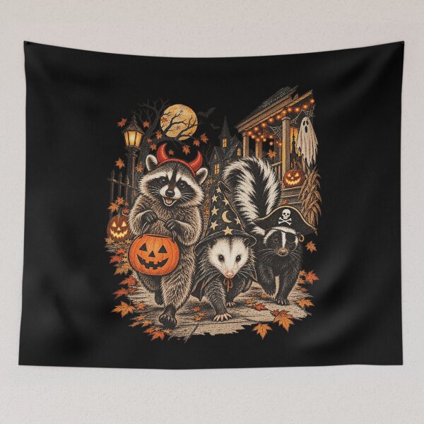 Item preview, Cute Animals Trick Or Treat Halloween Costume Retro Design designed and sold by lionSutuShop.
