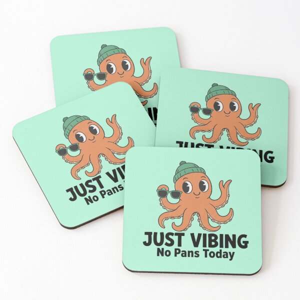 Item preview, Just Vibing Octopus – Funny Chill Sea Creature Quote Art designed and sold by ZyxDes.