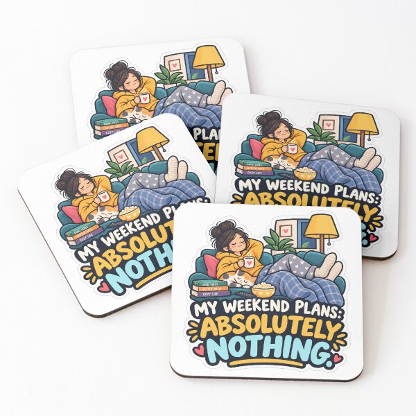 Item preview, My Weekend Plans Absolutely Nothing Introvert Homebody Sticker designed and sold by Pixel & Ponder.