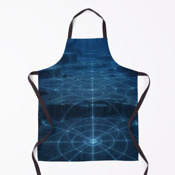 Item preview, Glowing Blue Ocean Floor Sacred Geometry Lattice Grid designed and sold by monkeybusiness.pt.
