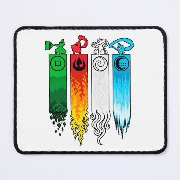 Item preview, Elemental Bending Inspired Avatar Design with Air, Water, Earth, and Fire Elements designed and sold by Milk McLactose.