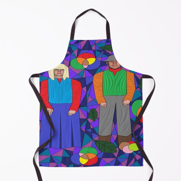 Item preview, The Gardener and His Wife Digital Stained Glass Art designed and sold by Artanier.