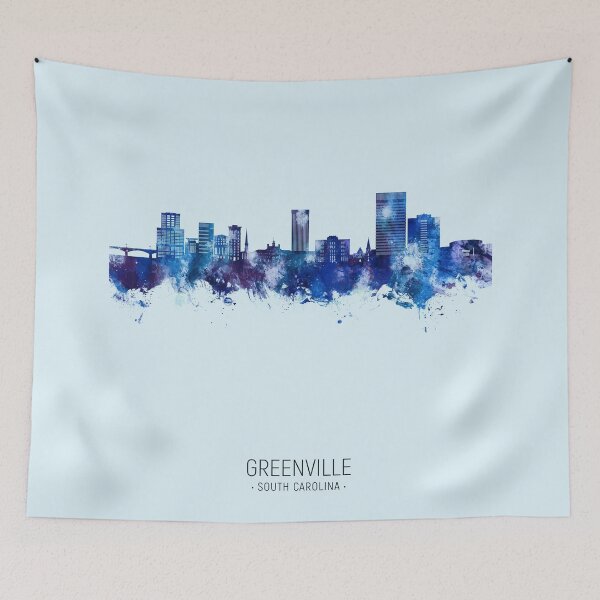 Item preview, Greenville South Carolina Skyline designed and sold by ArtPrints.