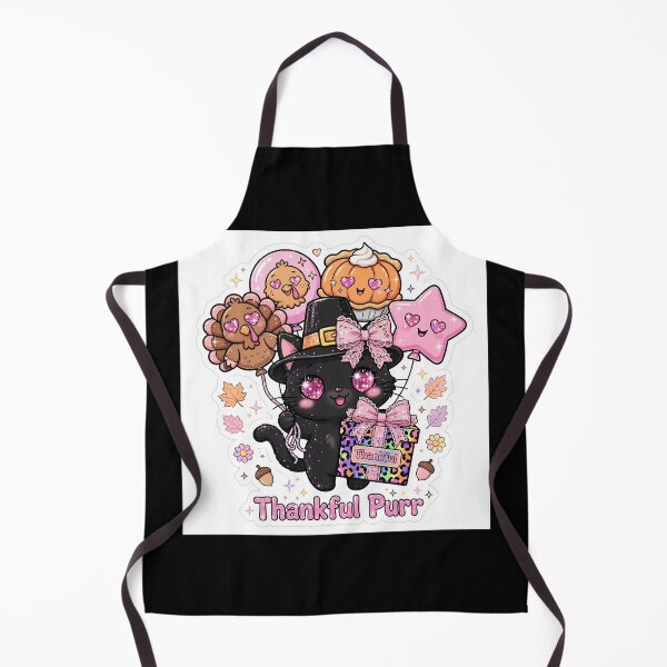 Item preview, Thankful Purr Black Cat Thanksgiving Turkey Balloons Leopard Gift Kawaii designed and sold by HealingEraInk.