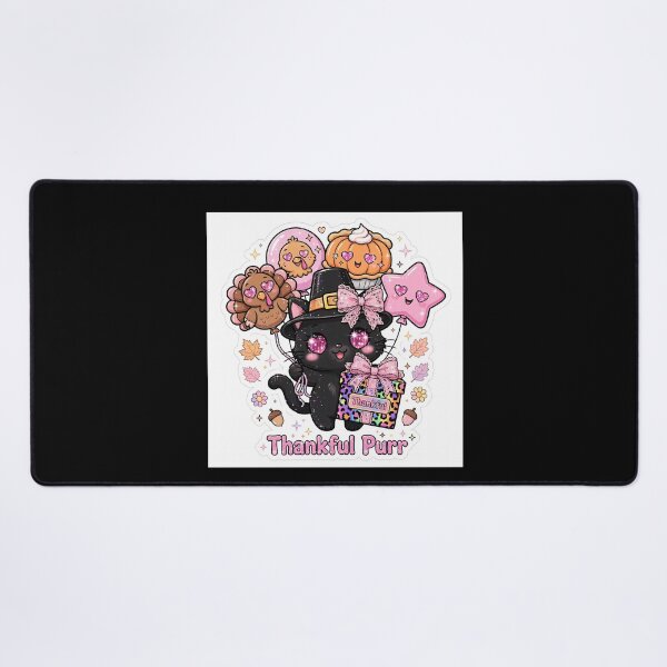 Item preview, Thankful Purr Black Cat Thanksgiving Turkey Balloons Leopard Gift Kawaii designed and sold by HealingEraInk.